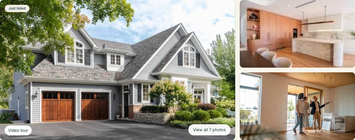 A property listing on Marsden Park Homes — the photo gallery buyers see, with a video tour and every photo one tap away.